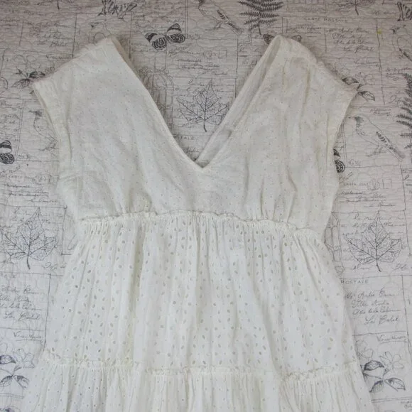 Anthropologie White Eyelet Maxi Dress - Picture 11 of 16